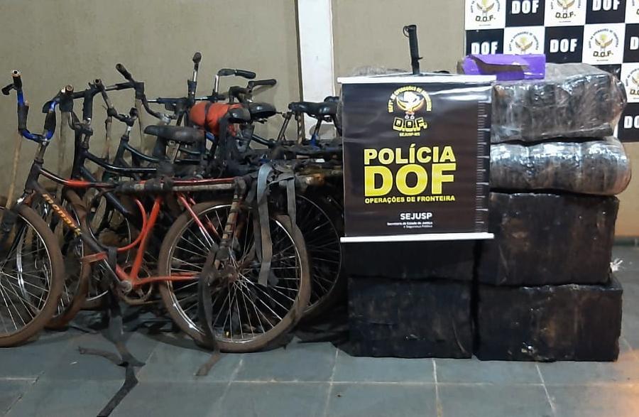 Seis bicicletas foram apreendidas com maconha e skank pelo DOF durante a Operação Hórus