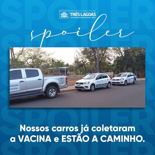 Três Lagoas recebe novas doses de vacina contra a Covid-19 nesta quinta-feira