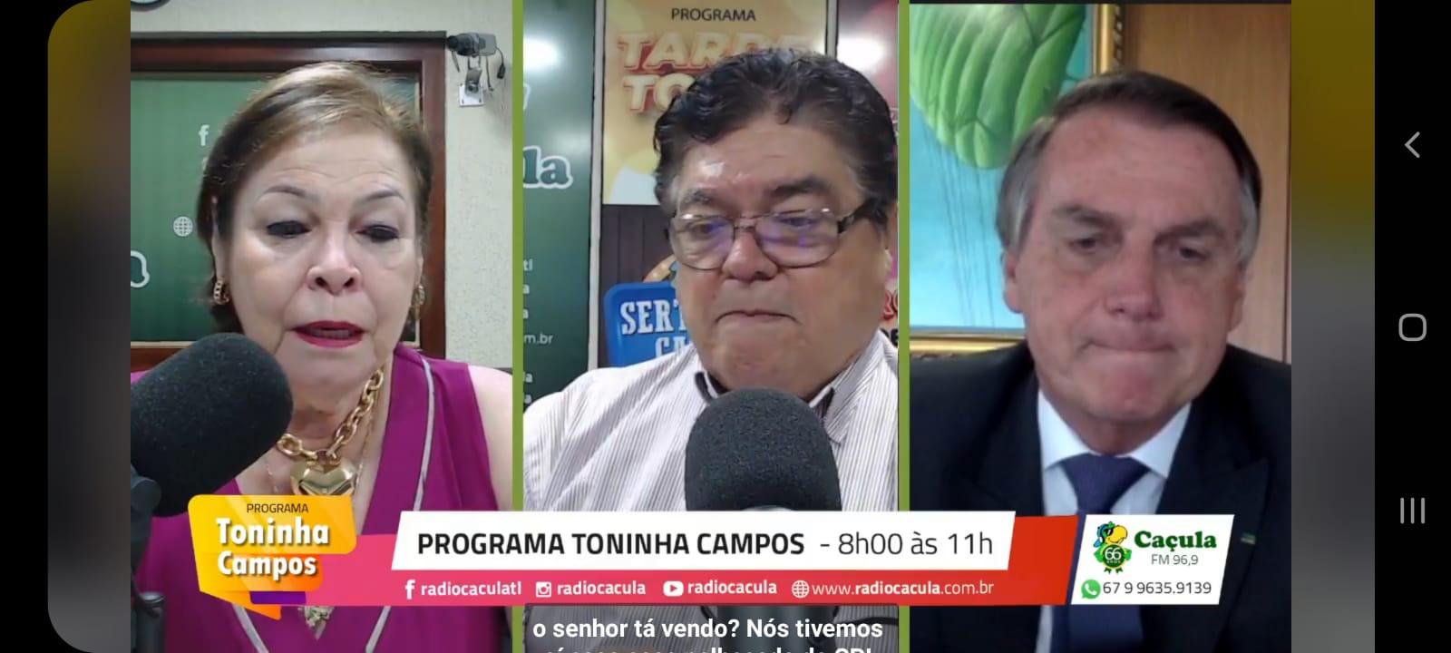 Entrevista à Rádio Caçula: Live do presidente alcança mais de 12 mil pessoas no facebook
