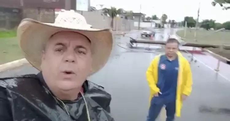 Poste cai e parte da orla da Lagoa Maior é interditada neste domingo Poste cai e parte da orla da Lagoa Maior é interditada neste domingo