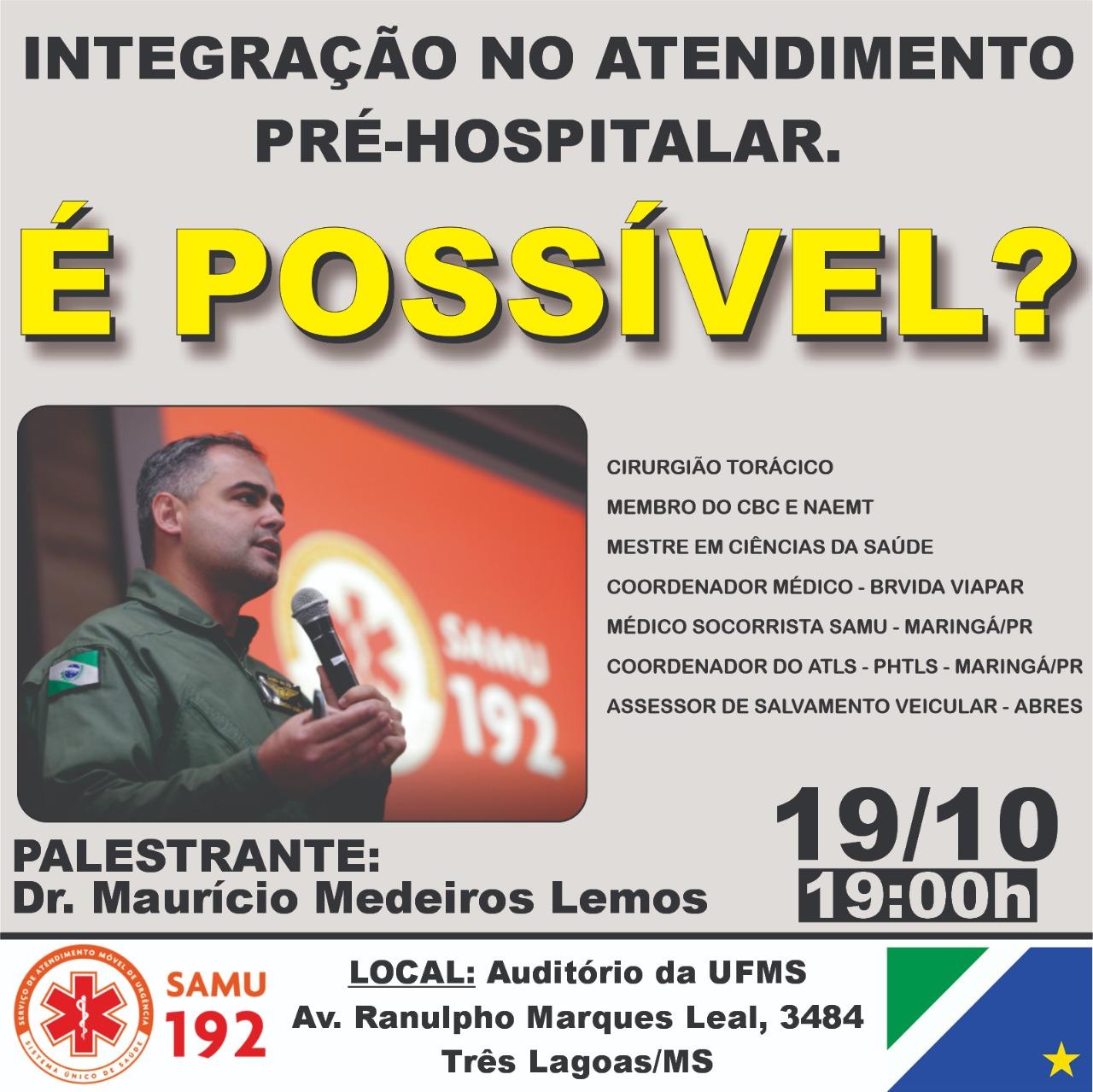 SAMU promove palestra gratuita sobre integração de urgência e emergência no atendimento pré-hospitalar