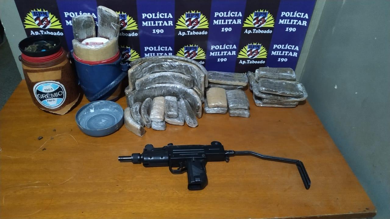 Polícia Militar prende mulher com mais de 7 quilos de maconha em Aparecida do Taboado
