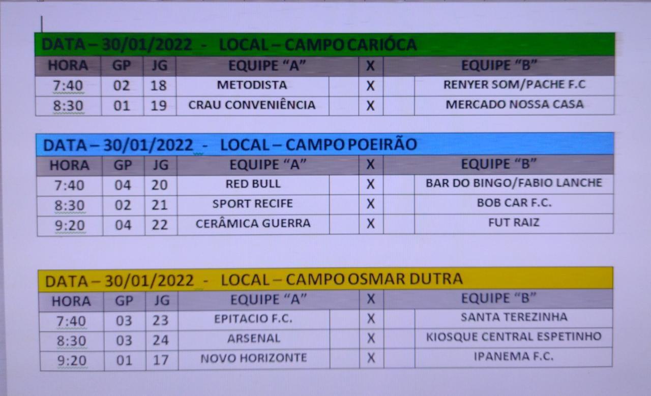 Final de semana teve a terceira rodada da Copa Osmar Dutra de futebol society