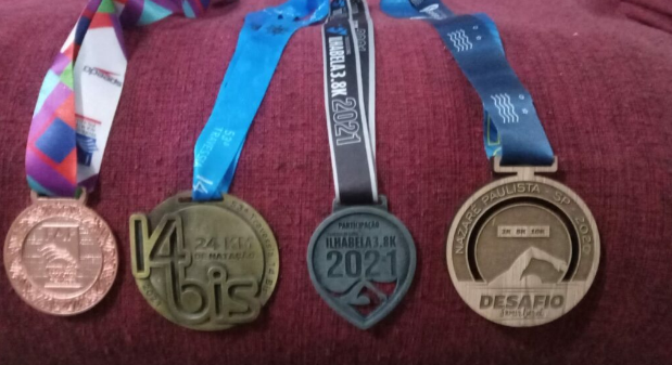 Aos 52 anos, nadador três-lagoense supera seus próprios limites, e conquista medalhas importantes