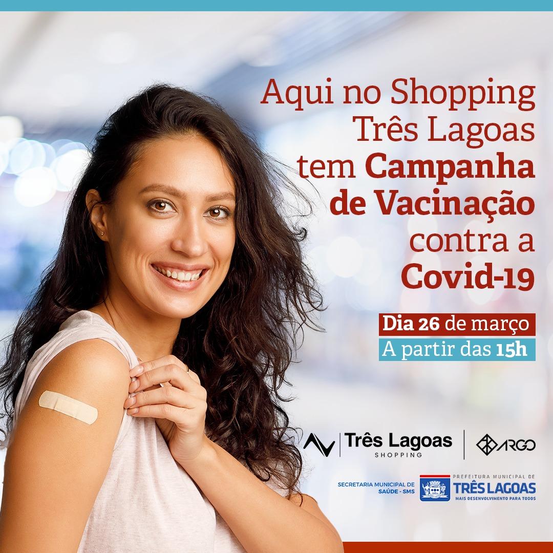 Vacinação contra Covid-19 deste sábado (26) será no Shopping, Clínica da Criança e Central de Imunização, entenda
