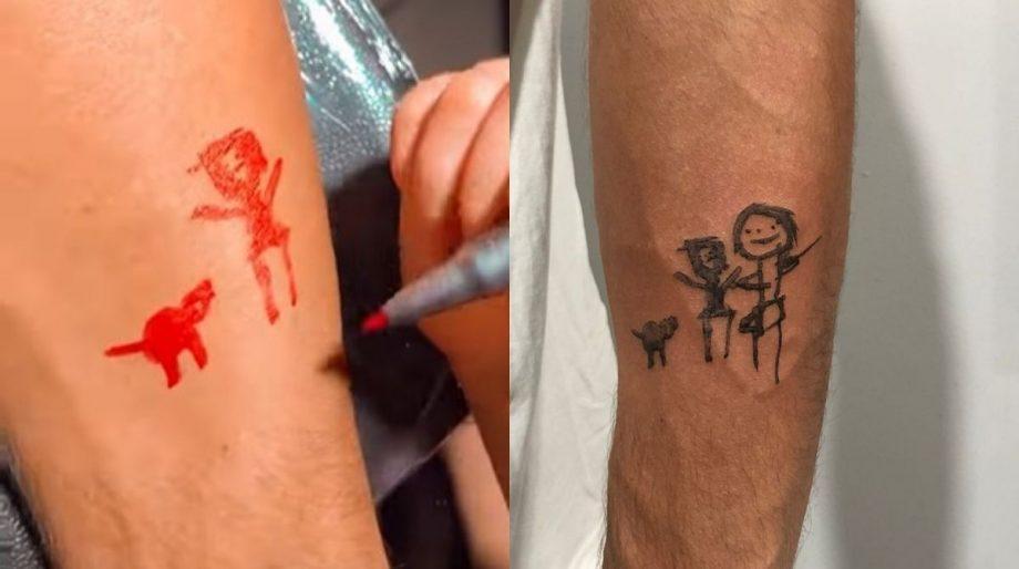 Luiza faz braço do pai de ‘papel’ e agora desenho eterniza memória infantil em Campo Grande