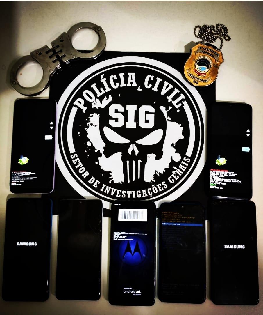 SIG recupera sete aparelhos de telefones celulares furtados e roubados em Três Lagoas SIG recupera sete aparelhos de telefones celulares furtados e roubados em Três Lagoas