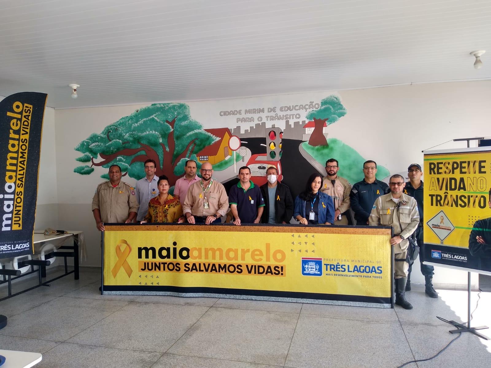 Primeiro doutor em trânsito de MS participa de ação do Maio Amarelo Primeiro doutor em trânsito de MS participa de ação do Maio Amarelo