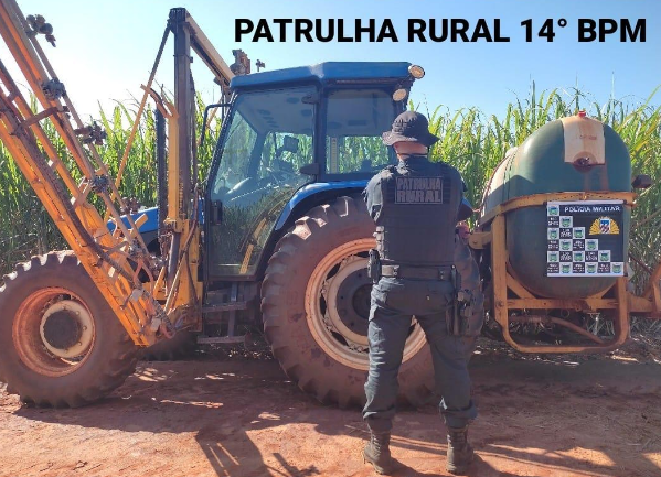 Em Jateí, Patrulha Rural recupera maquinário agrícola após tentativa de furto Em Jateí, Patrulha Rural recupera maquinário agrícola após tentativa de furto