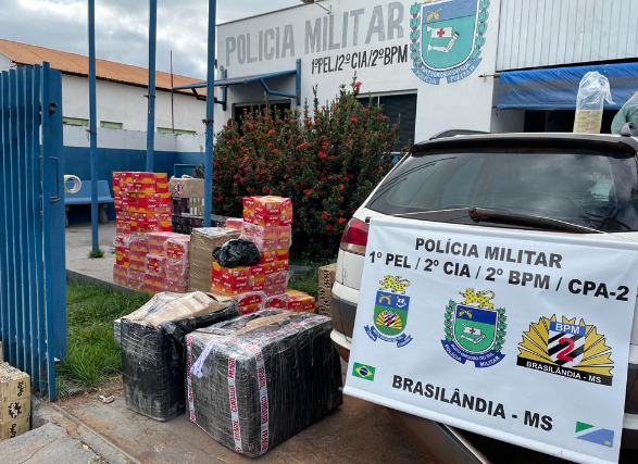 Polícia Militar apreende indivíduo e mercadorias de contrabando em Brasilândia
