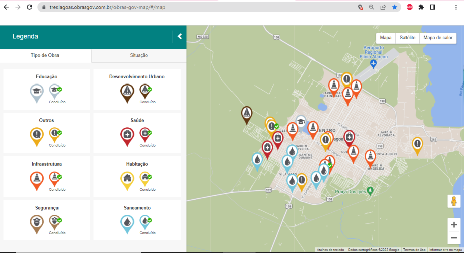 PIONEIRA EM MS – Três Lagoas implementa mapa interativo de obras, saiba como funciona