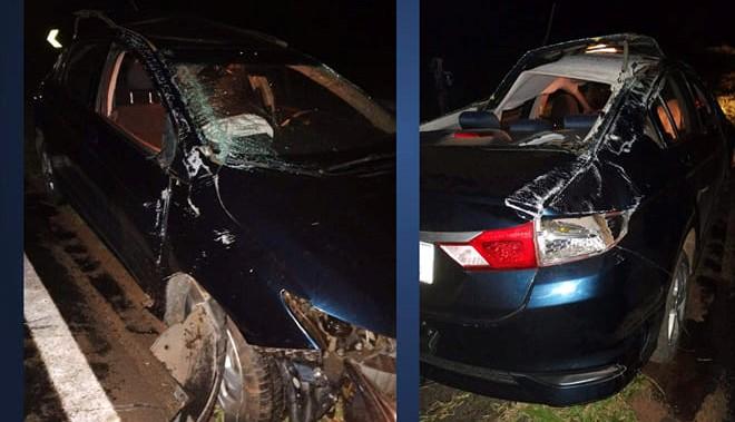 Mulher de Três Lagoas fica ferida em acidente na Rodovia SP-595 próximo a ponte em Itapura (SP)