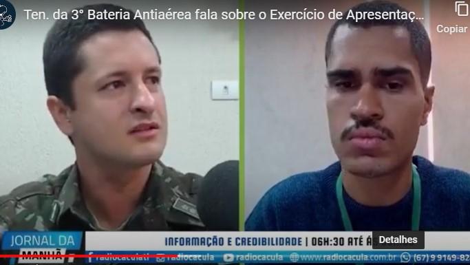Ten. Stockey da 3° Bateria Antiaérea fala do Exercício de Apresentação da Reserva (EXAR)