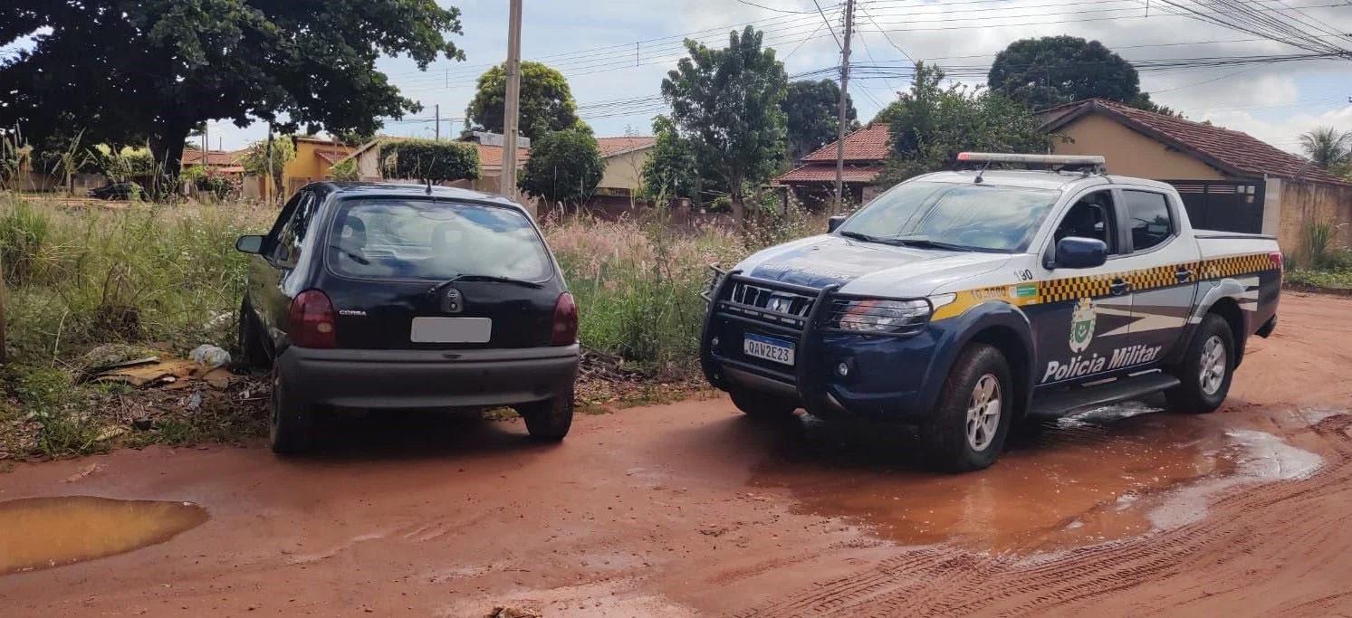 Corsa Wind furtado é encontrado abandonado no bairro Set Sul Corsa Wind furtado é encontrado abandonado no bairro Set Sul
