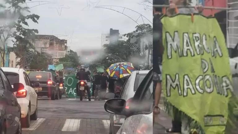 Polícia chega e dispersa Marcha da Maconha em Campo Grande