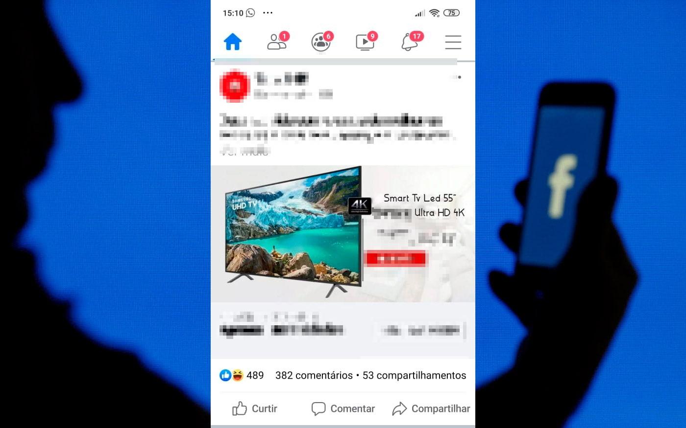 Ao comprar TV pelo classificados na internet, morador da Vila Piloto cai em golpe e perde R$ 750,00
