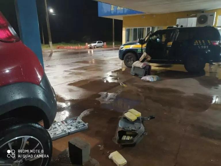 PRF apreende 8,75 kg de pasta base de cocaína em Água Clara-MS