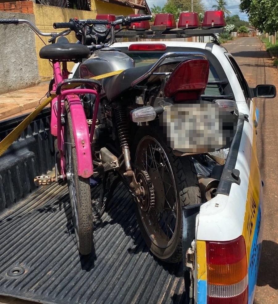 Durante atendimento de violência doméstica, PM prende jovem e recupera moto furtada
