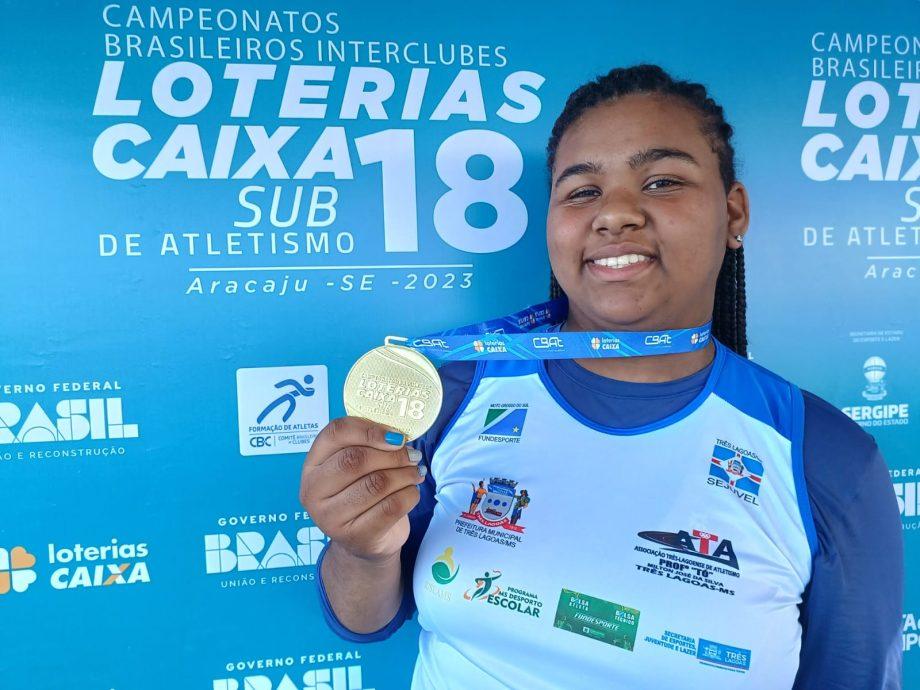 A MELHOR DO BRASIL – Vitória Barreto é medalha de ouro em arremesso de peso no Campeonato Brasileiro de Atletismo Sub18