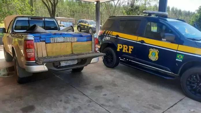 Caminhonete com 1 tonelada de maconha escondida é apreendida pela PRF