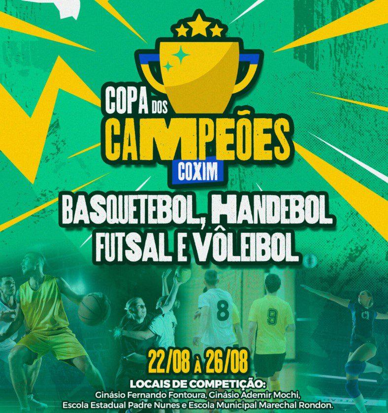 Começam os jogos da Copa dos Campeões – 12 a 14 anos – em Coxim