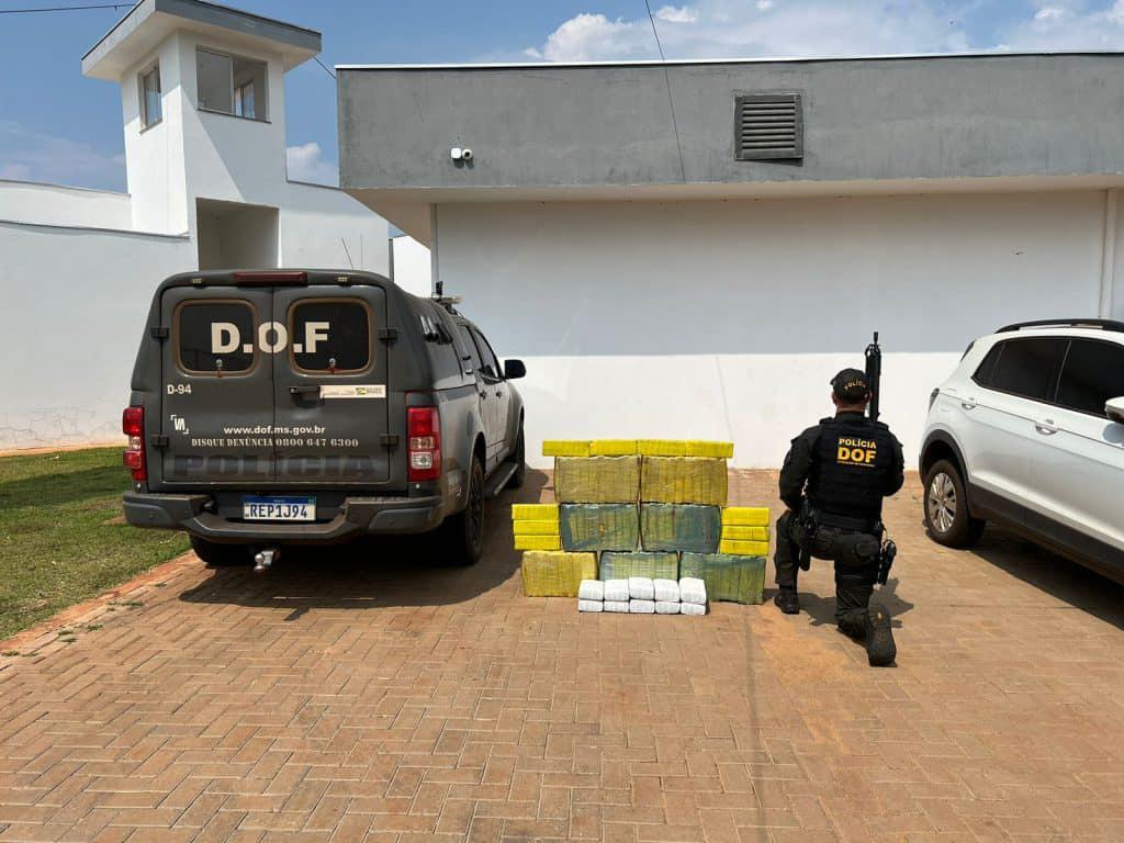 Escondidas no meio do matagal, drogas são apreendidas pelo DOF em Brasilândia