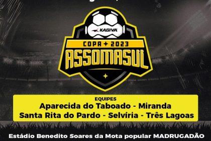 Três Lagoas sedia segunda fase da Copa Assomasul neste sábado (26)