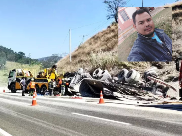 Caminhão tomba em rodovia de SP e mata morador de Três Lagoas
