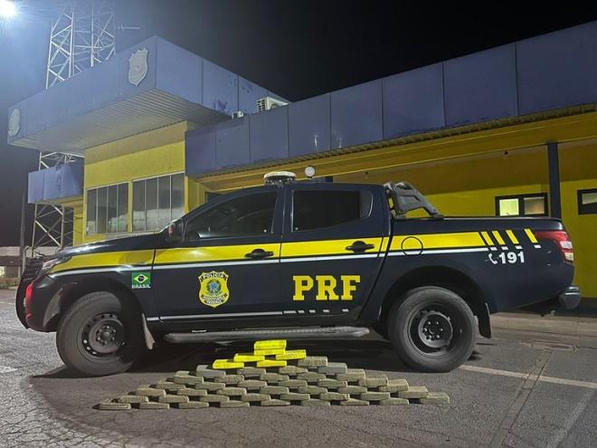 PRF apreende 47 Kg de cocaína em caminhão conduzido por Boliviano na BR-262