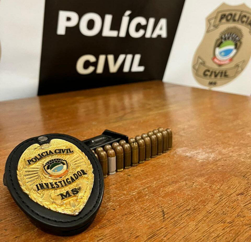 Carregador e munições de pistola calibre .380 são encontradas em casa de suspeito no Santa Rita
