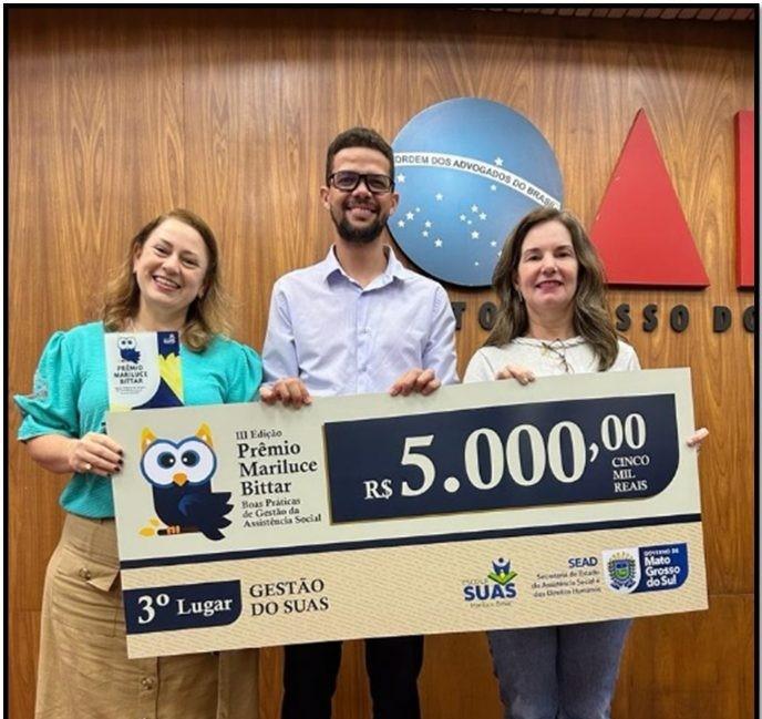 Assistência Social de Três Lagoas é destaque no Prêmio Mariluce Bittar
