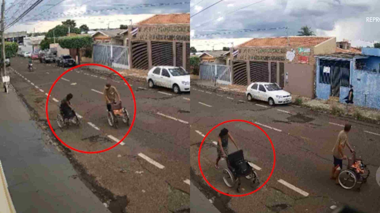 Falsos cadeirantes acampam em terreno e revoltam moradores ao pedir dinheiro em Campo Grande