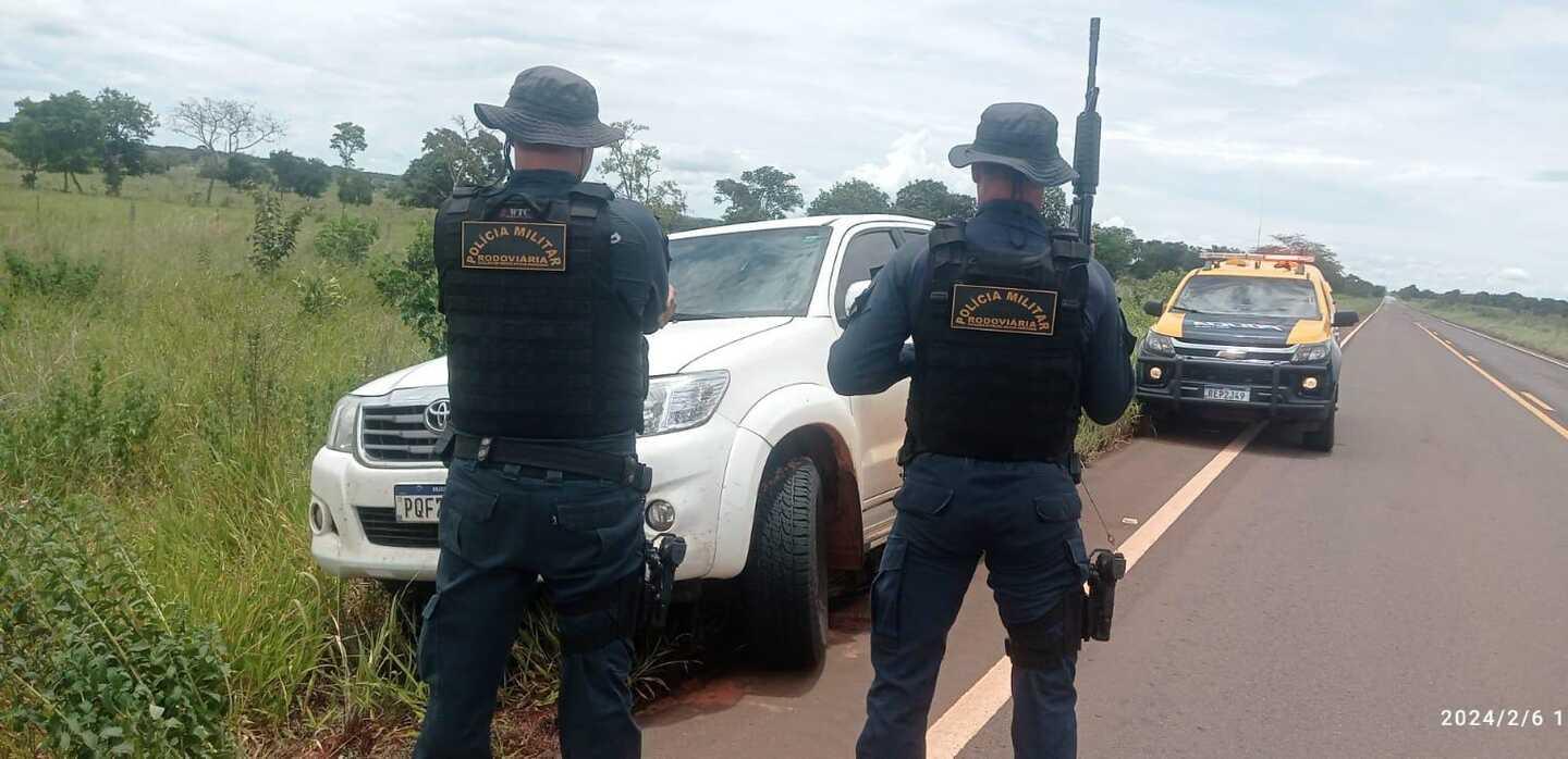 Caminhonete furtada em Goiás é encontrada em Três Lagoas pela PMR