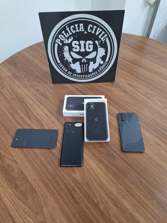 Celulares furtados são recuperados e receptadores são presos pela Polícia Civil Celulares furtados são recuperados e receptadores são presos pela Polícia Civil