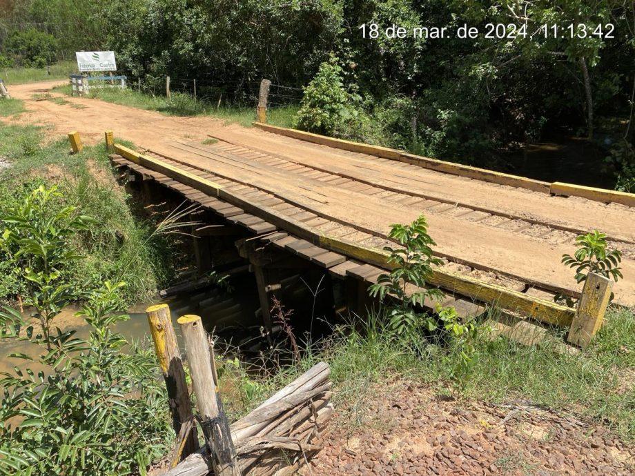 Manutenção em ponte na Lagoa Azul obriga motoristas a fazerem desvio em estrada municipal