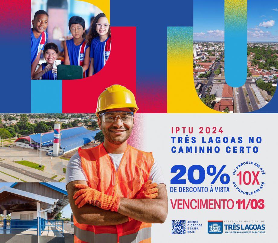 Vence nesta segunda-feira (11), a primeira parcela do IPTU 2024 Vence nesta segunda-feira (11), a primeira parcela do IPTU 2024