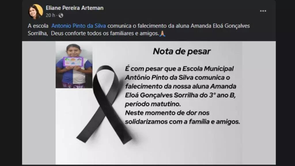 Criança de 8 anos morre após ser atingida por tora de eucalipto em Amambai Criança de 8 anos morre após ser atingida por tora de eucalipto em Amambai