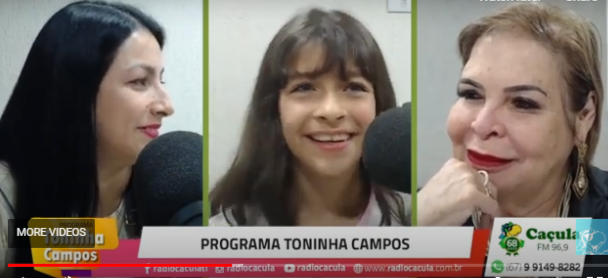 Digital influencer com só 10 anos, Ana Júlia encanta ouvintes de rádio com seu talento
