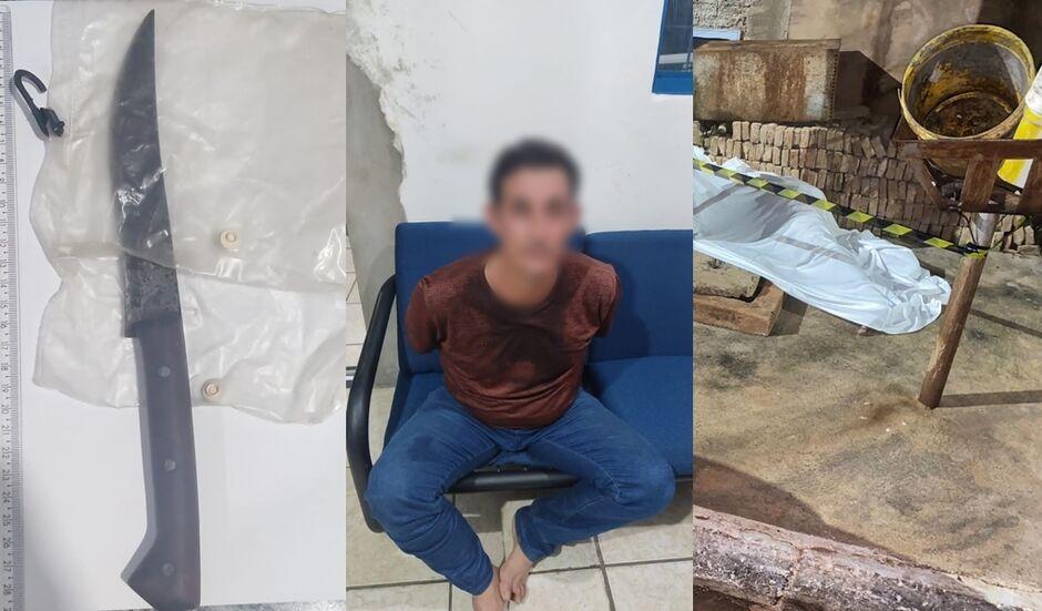 Homem é assassinado e amigo esfaqueado em Inocência Homem é assassinado e amigo esfaqueado em Inocência