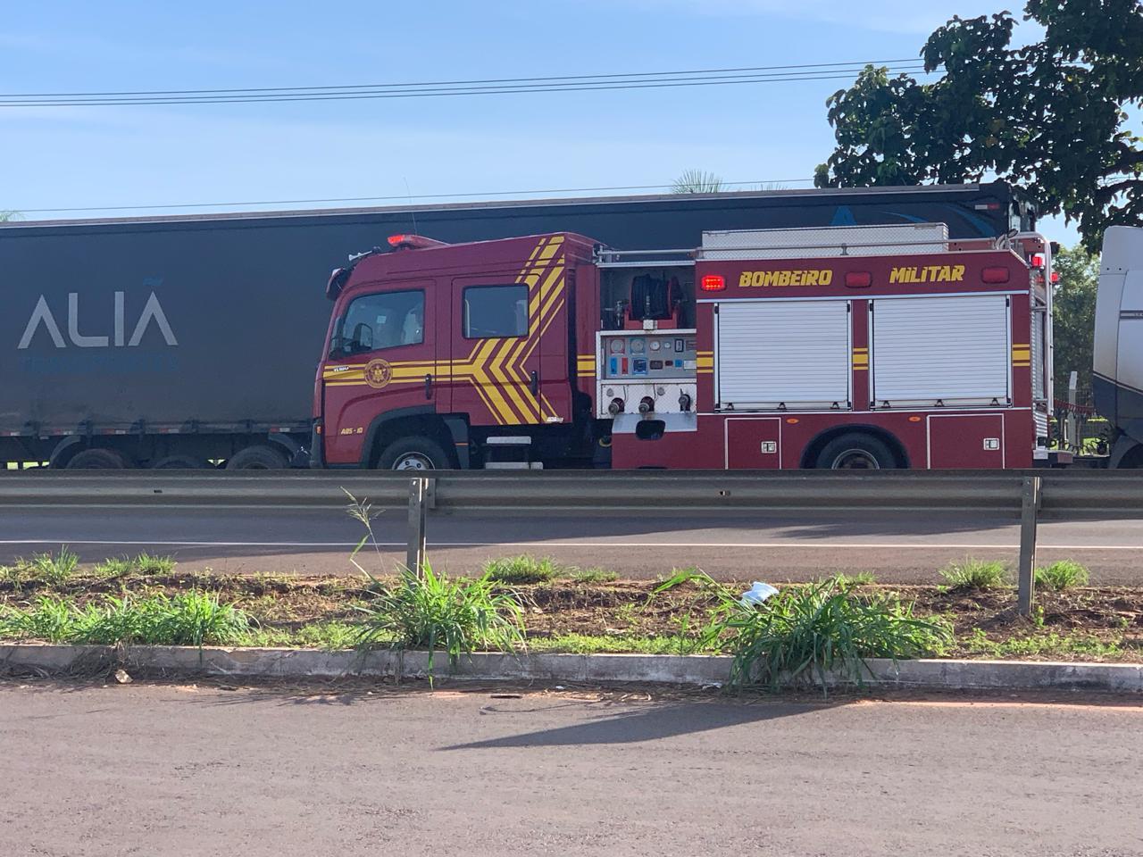 Bombeiros são chamados para atender acidente de trânsito na BR-158