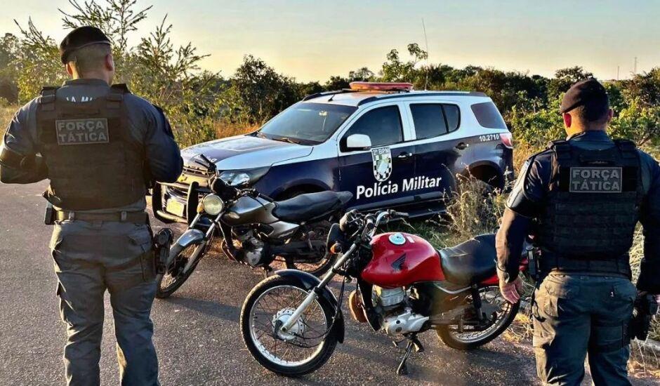 Motos furtadas são encontradas escondidas em mata na região do Córrego da Onça em Três Lagoas 