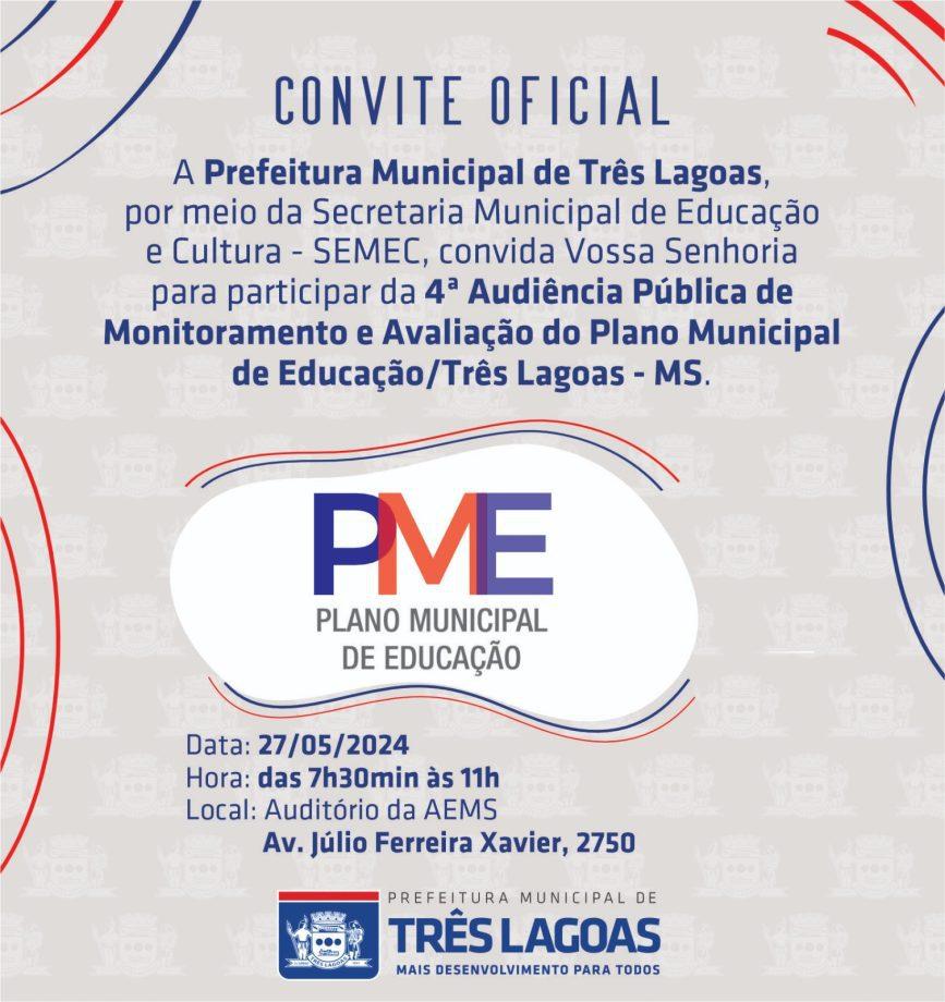 SEMEC realiza 4ª Audiência Pública de Monitoramento e Avaliação do Plano Municipal de Educação SEMEC realiza 4ª Audiência Pública de Monitoramento e Avaliação do Plano Municipal de Educação