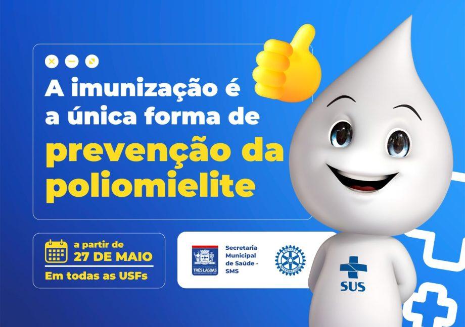 Todas as crianças de 1 a 4 anos deverão receber a gotinha contra a Poliomielite a partir de 27 de maio Todas as crianças de 1 a 4 anos deverão receber a gotinha contra a Poliomielite a partir de 27 de maio