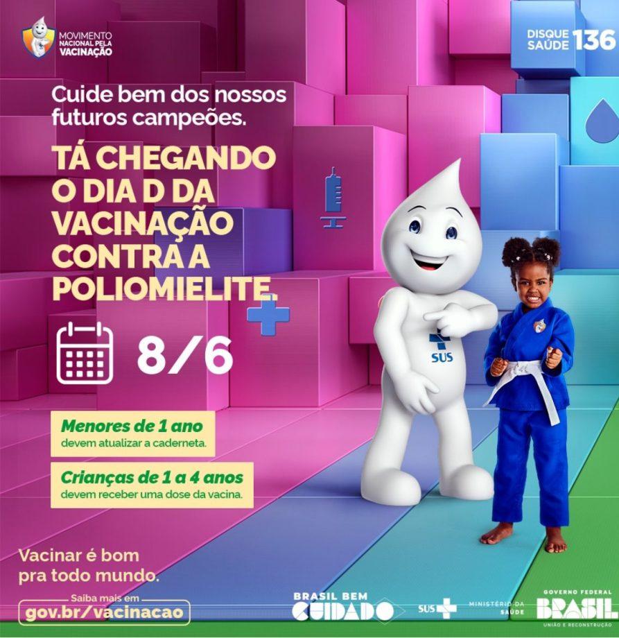 É HOJE – Três Lagoas promove Dia D de Imunização contra a poliomielite em todas as USFs