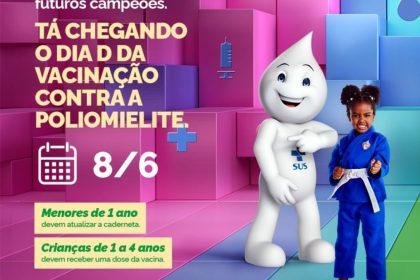 GOTINHA – Três Lagoas promove Dia D de Imunização contra a poliomielite neste sábado (08) GOTINHA – Três Lagoas promove Dia D de Imunização contra a poliomielite neste sábado (08)