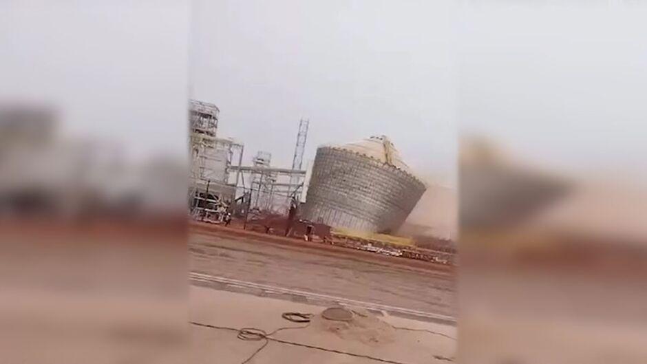Acidente grave em obra de fábrica mobiliza bombeiros e polícia em Sidrolândia