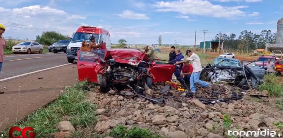 Acidente grave na BR-060 deixa seis feridos em Campo Grande