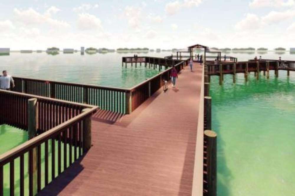 Construção de deck altera trajeto de caminhada na Lagoa Maior