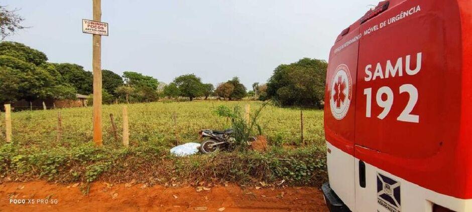 Motociclista morre após bater em poste na MS-345, em Aquidauana Motociclista morre após bater em poste na MS-345, em Aquidauana