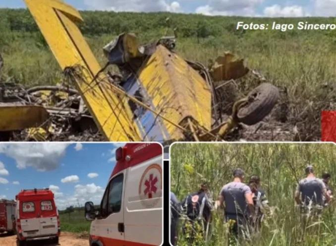 Avião agrícola cai perto da usina de Fernandópolis; piloto morre Avião agrícola cai perto da usina de Fernandópolis; piloto morre